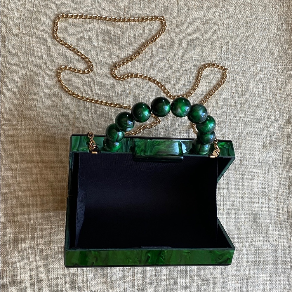 Elegant Acrylic Handbag/Crossbody (Green) - Picture 12 of 12